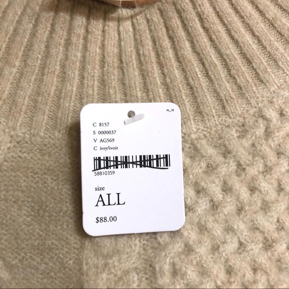 Free People Harbour Stripe Cable Poncho - Picture 6 of 10